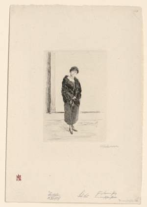 Lot 8071, Auction  128, Liebermann, Max, Junge Frau im Pelz