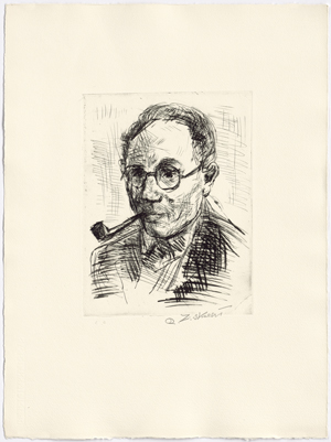 Lot 8073, Auction  128, Liebknecht, Robert, Selbstportrait mit Pfeife; Straßenszene