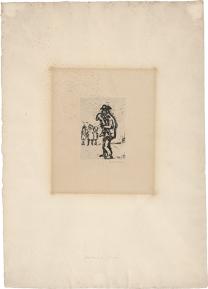 Lot 8089, Auction  128, Nolde, Emil, Musikant u. Kinder (Straßenmusikant und Kinder)