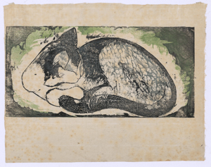 Lot 8107, Auction  128, Rágóczy, Joachim, Ruhende Katze (grün)