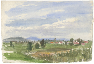 Lot 8112, Auction  128, Riester, Rudolf, Landschaft bei Buchholz