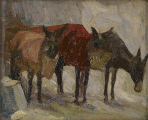 Lot 8122, Auction  128, Stekker, Martin, Drei Maultiere