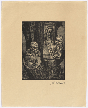 Lot 8141, Auction  128, Wiiralt, Eduard, Puulõike sünd (Die Geburt des Holzschnitts)