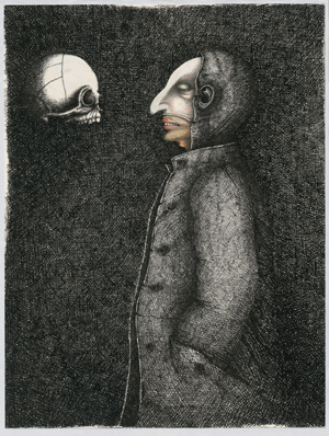 Lot 8266, Auction  128, Kamieniarz, Piotr, Passion; Wolf; Maske und Schädel