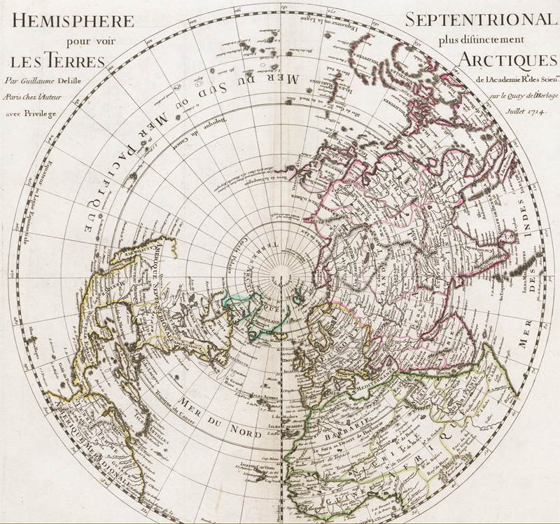 Lot 3, Auction  128, Delisle, Guillaume, Hemisphere septentional ... les Terres Arctiques [und] ... terres Australes