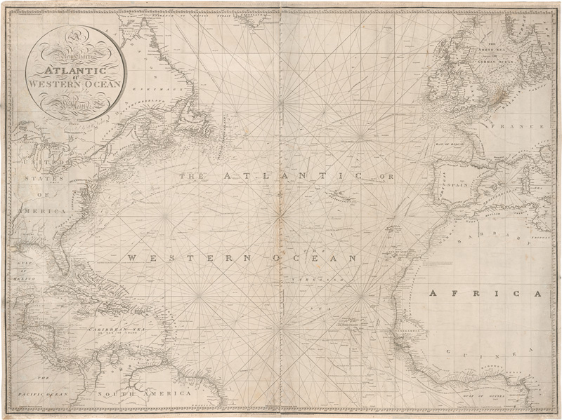 Lot 6, Auction 128, Heather, William, A new chart of the atlantic or western ocean
