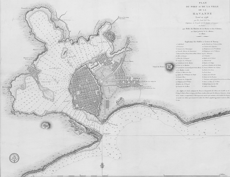 Lot 36, Auction  128, Rio, José del, Plan du port et de la ville de La Havanne