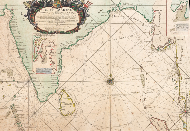 Lot 51, Auction 128, Nolin, Jean-Baptiste, Carte marine depuis Suratte jusqu'au détroit de Malaca