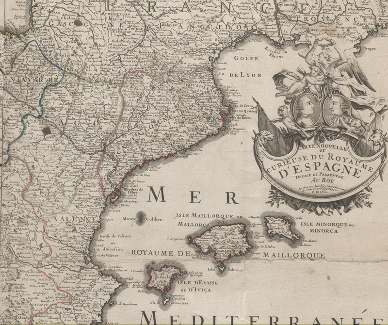 Lot 81, Auction 128, Inselin, Charles, Carte nouvelle et curieuse du royaume d'Espagne