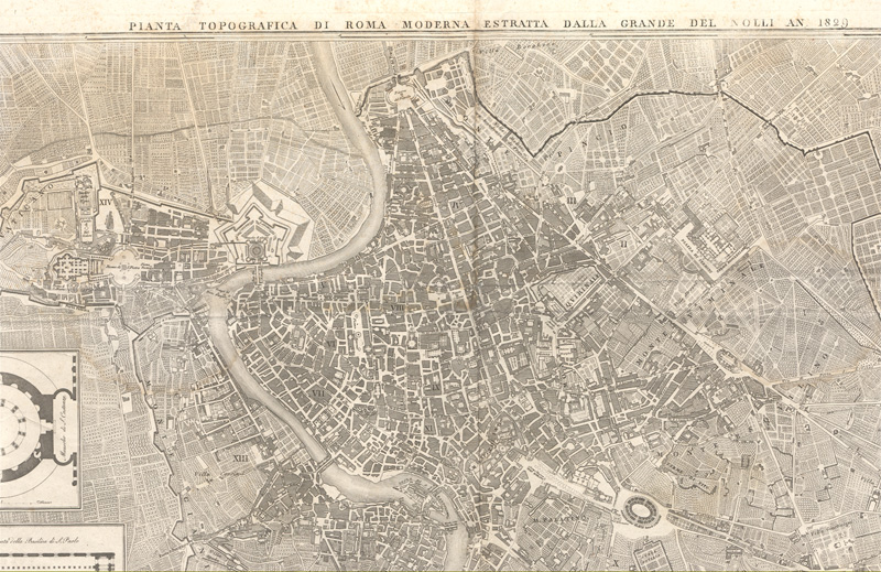 Lot 91, Auction  128, Nolli, Giovanni Battista, Nuova pianta di Roma Moderna estratta dalla grande del Nolli