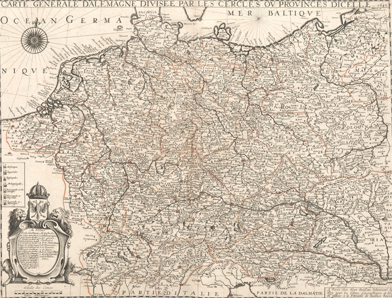 Lot 117, Auction  128, Boisseau, Jean, Carte générale d'Allemagne divisée par les cercles ou Provinces dicelle