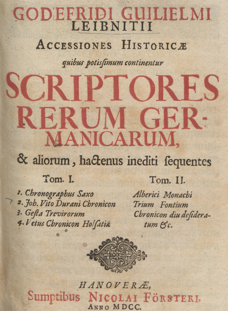 Lot 144, Auction  128, Leibniz, Gottfried Wilhelm, Accessiones historicae