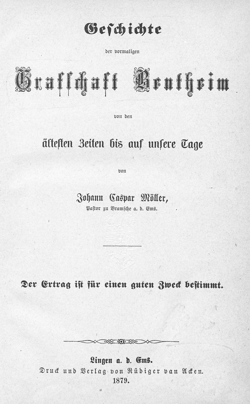 Lot 157, Auction 128, Möller, Johann Caspar, Geschichte der vormaligen Grafschaft Bentheim