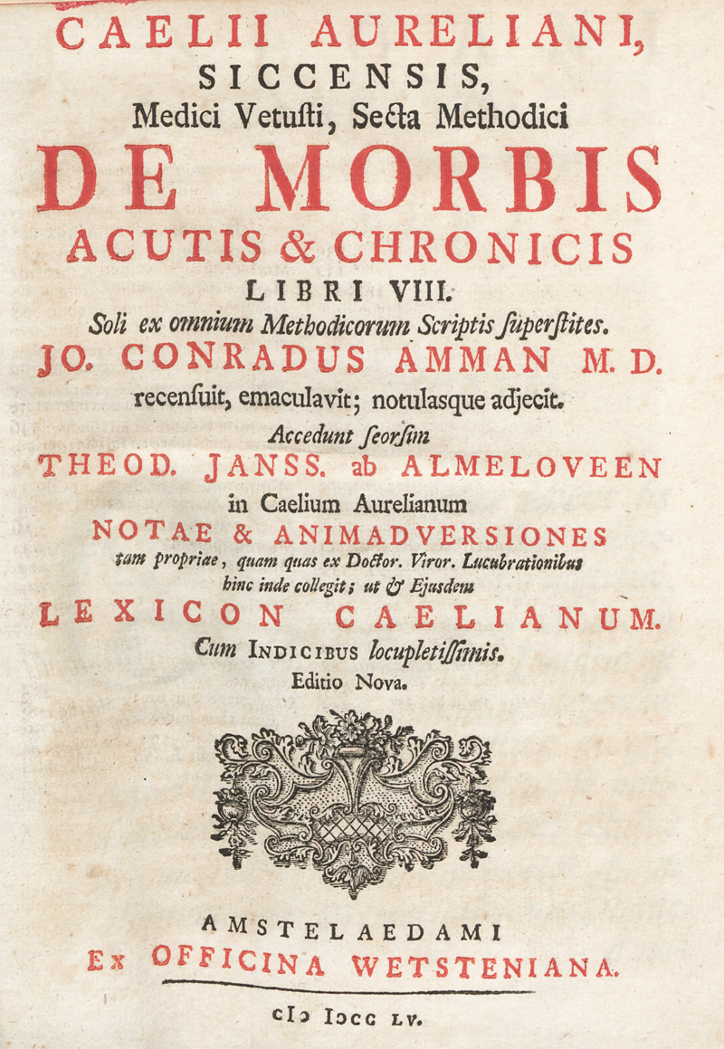Lot 202, Auction  128, Aurelianus, Caelius, De Morbis acutis