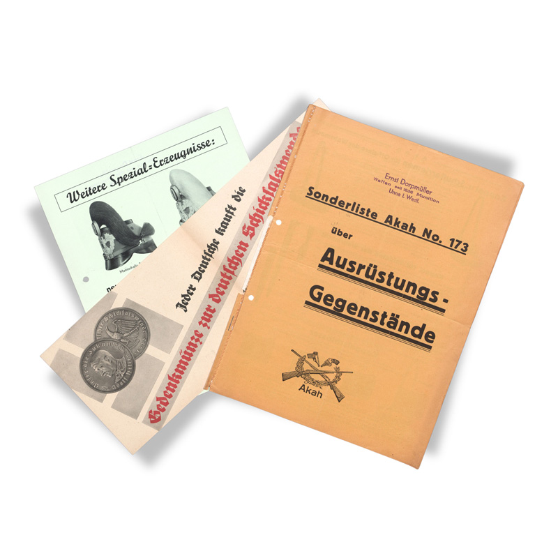 Lot 477, Auction 128, NS-Propaganda, Konvolut von 44 Einblattdrucken, Werbestreifen, Formulare und Ephemera