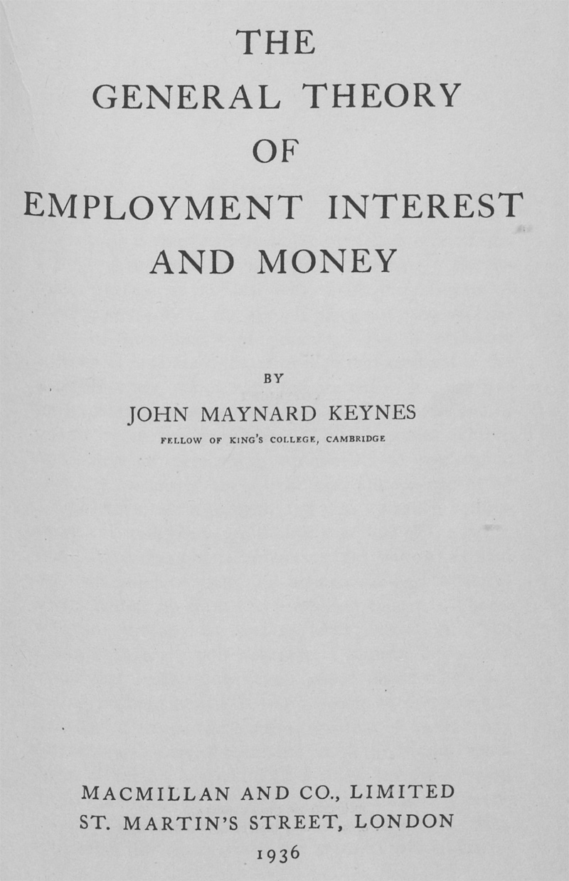Lot 505, Auction  128, Keynes, John Maynard, The general theory of employment, interest and money