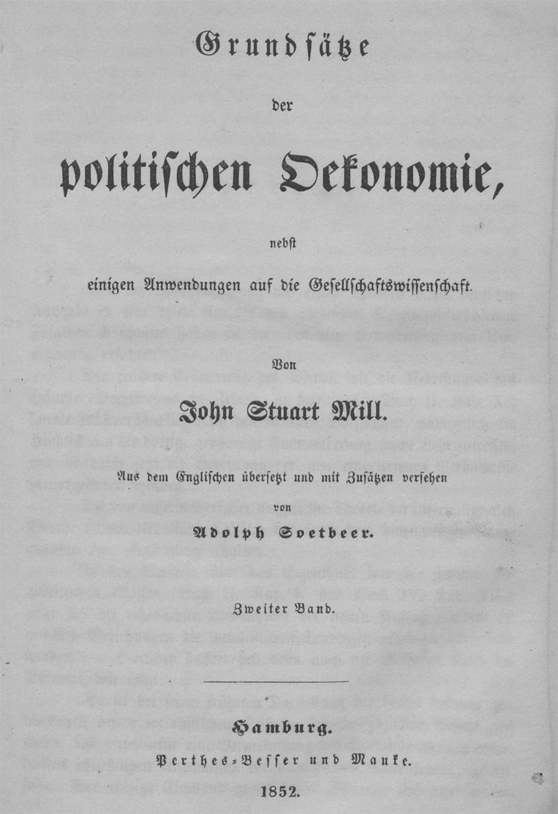 Lot 509, Auction 128, Mill, John Stuart, Grundsätze der politischen Ökonomie