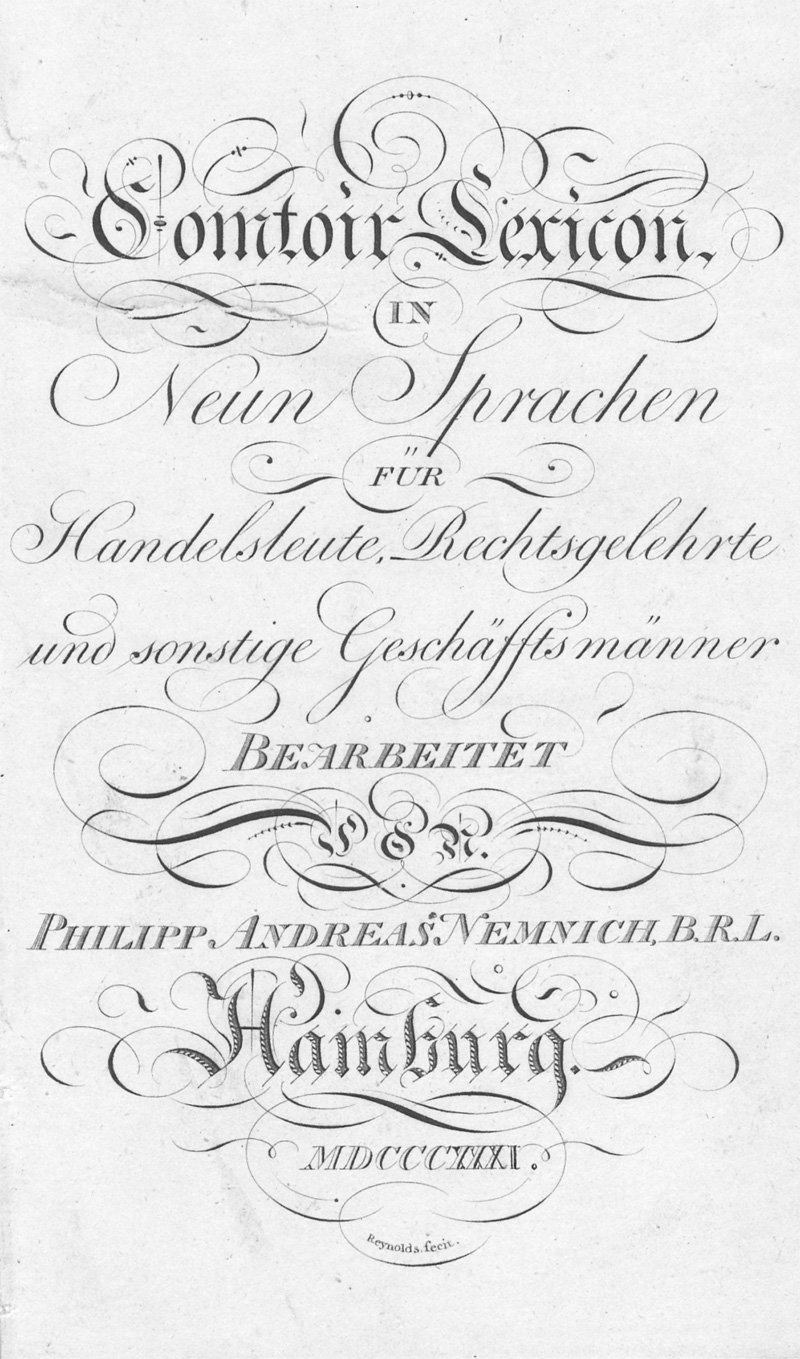 Lot 511, Auction  128, Nemnich, Philipp Andreas, Comtoir-Lexicon
