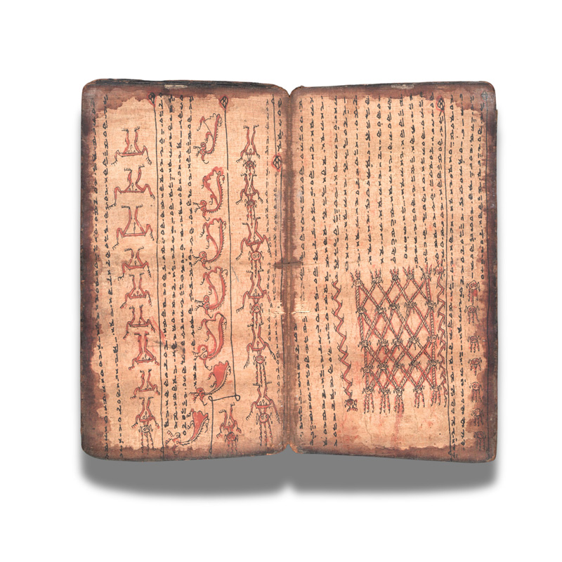 Lot 576, Auction  128, Pustaha-Leporello, Illuminierte faltbares Zauber- und Weissagungsbuch der Batak-Schamanen
