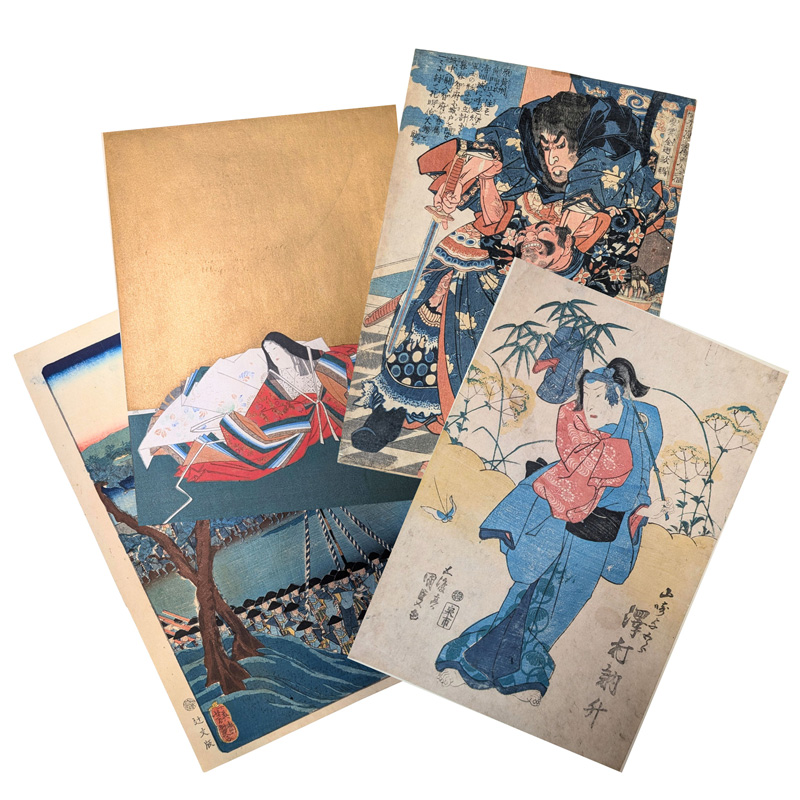 Lot 585, Auction 128, Ukiyo-e, Konvolut von 8 japanischen Farbholzschnitten