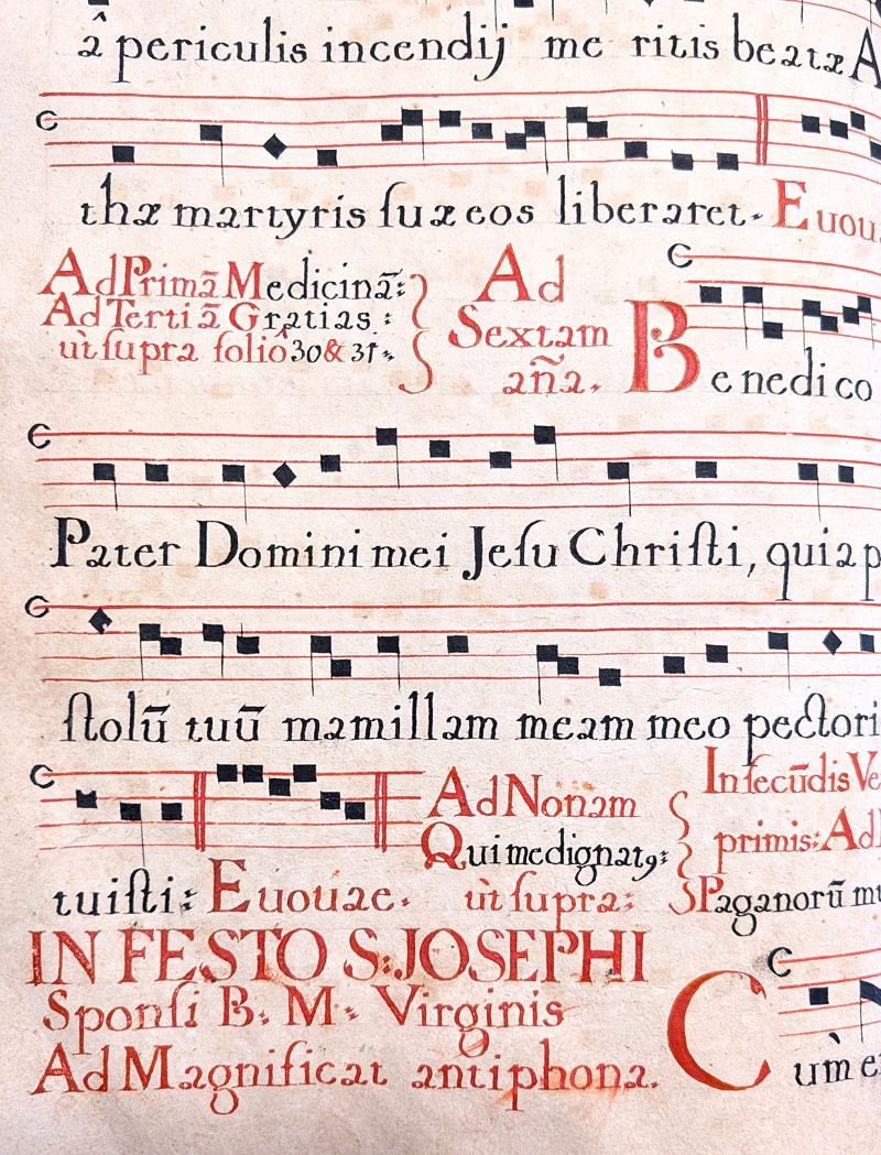 Lot 1017, Auction 128, Antiphonale, desanctis in festo S. Andreae Apostoli ad primas vesperas antiphonae
