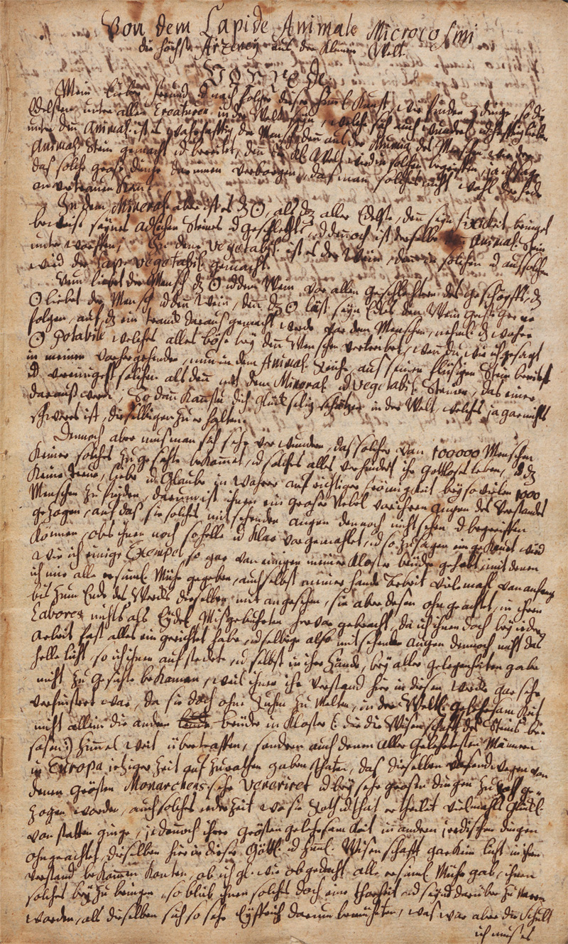 Lot 1021, Auction 128, Alchemistische Sammelhandschrift, Von dem Lapide Animale