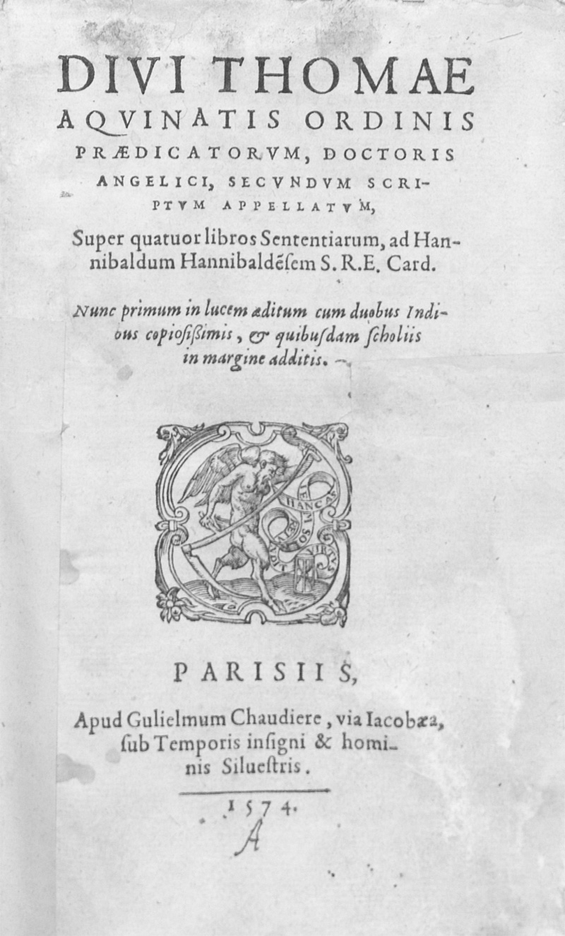 Lot 1091, Auction 128, Hannibaldus de Hannibaldis und Aquin, Thomas von, Secundum scriptum appellatum Super quatuor libros Sententiarum