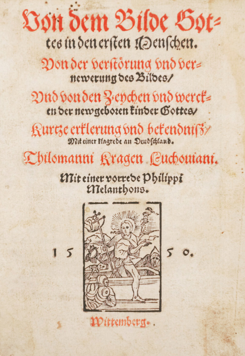 Lot 1096, Auction 128, Krage, Tilemann, Von dem Bilde Gottes in den ersten Menschen (+ 2 Beibände)