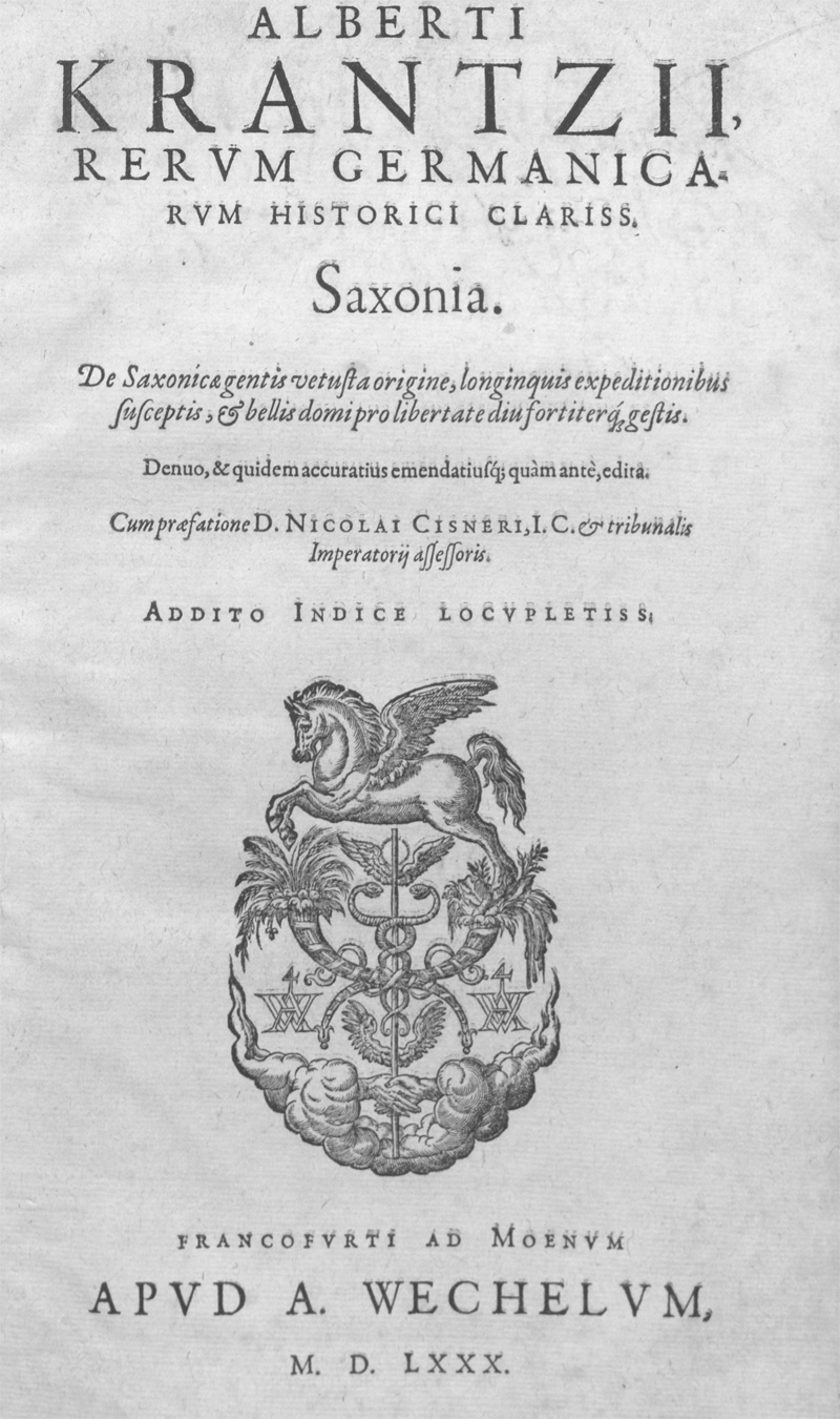 Lot 1097, Auction  128, Krantz, Albert, Saxonia [und:] Regnorum Aquilonarium, Daniae, Sueciae, Norvagiae, chronica