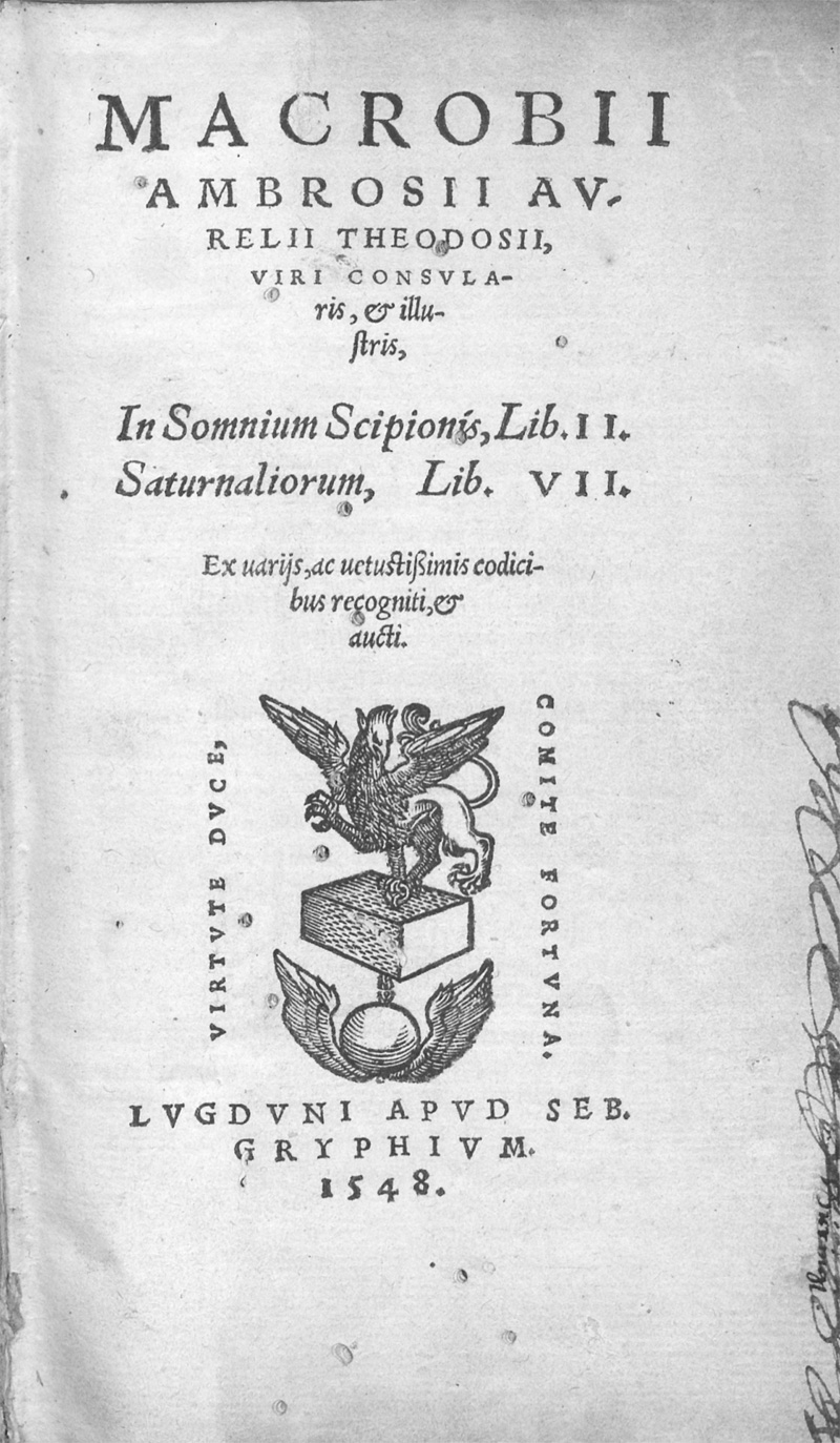 Lot 1104, Auction 128, Macrobius, A. A. T., In somnium Scipionis