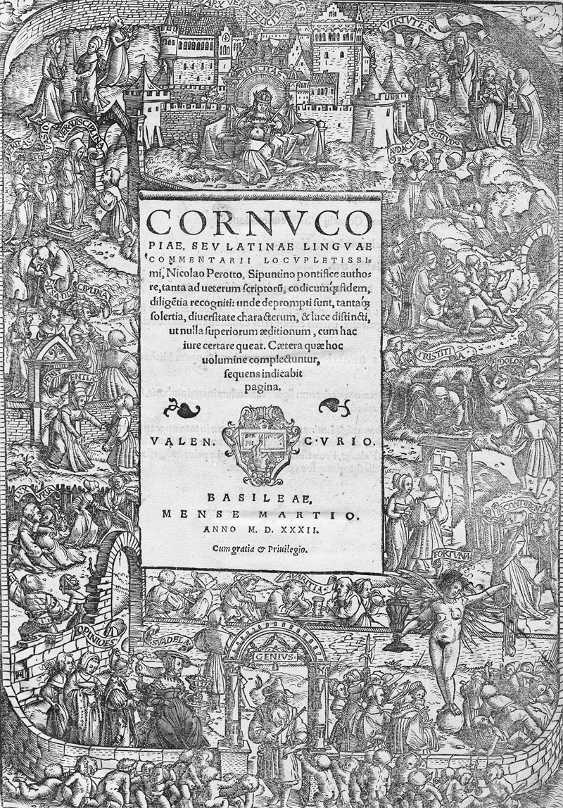 Lot 1123, Auction 128, Perottus, Nicolaus, Cornucopiae, seu latinae linguae commentarii locupletissimi