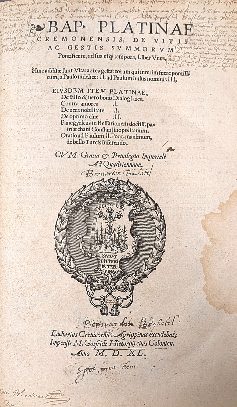 Lot 1126, Auction 128, Platina, Bartholomaeus, De vitis ac gestis summorum pontificum