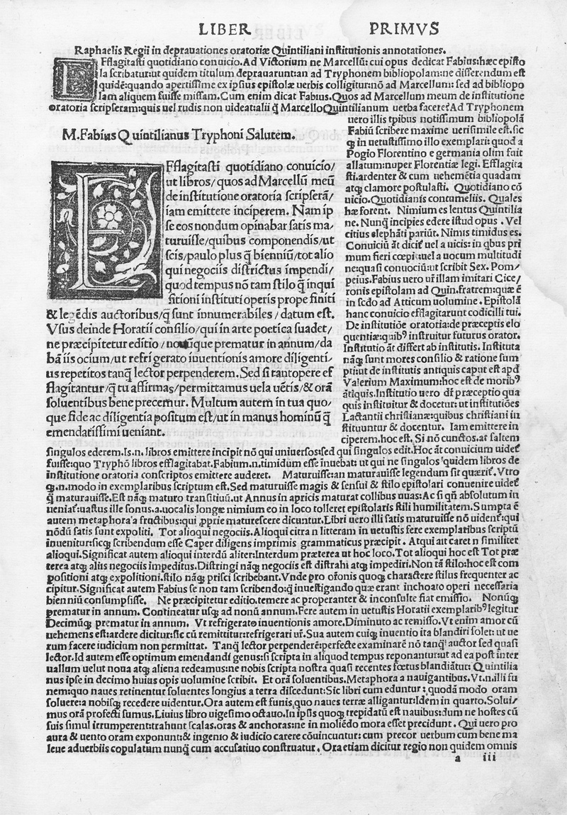 Lot 1130, Auction 128, Quintilianus, Marcus Fabius, Institutio oratoria
