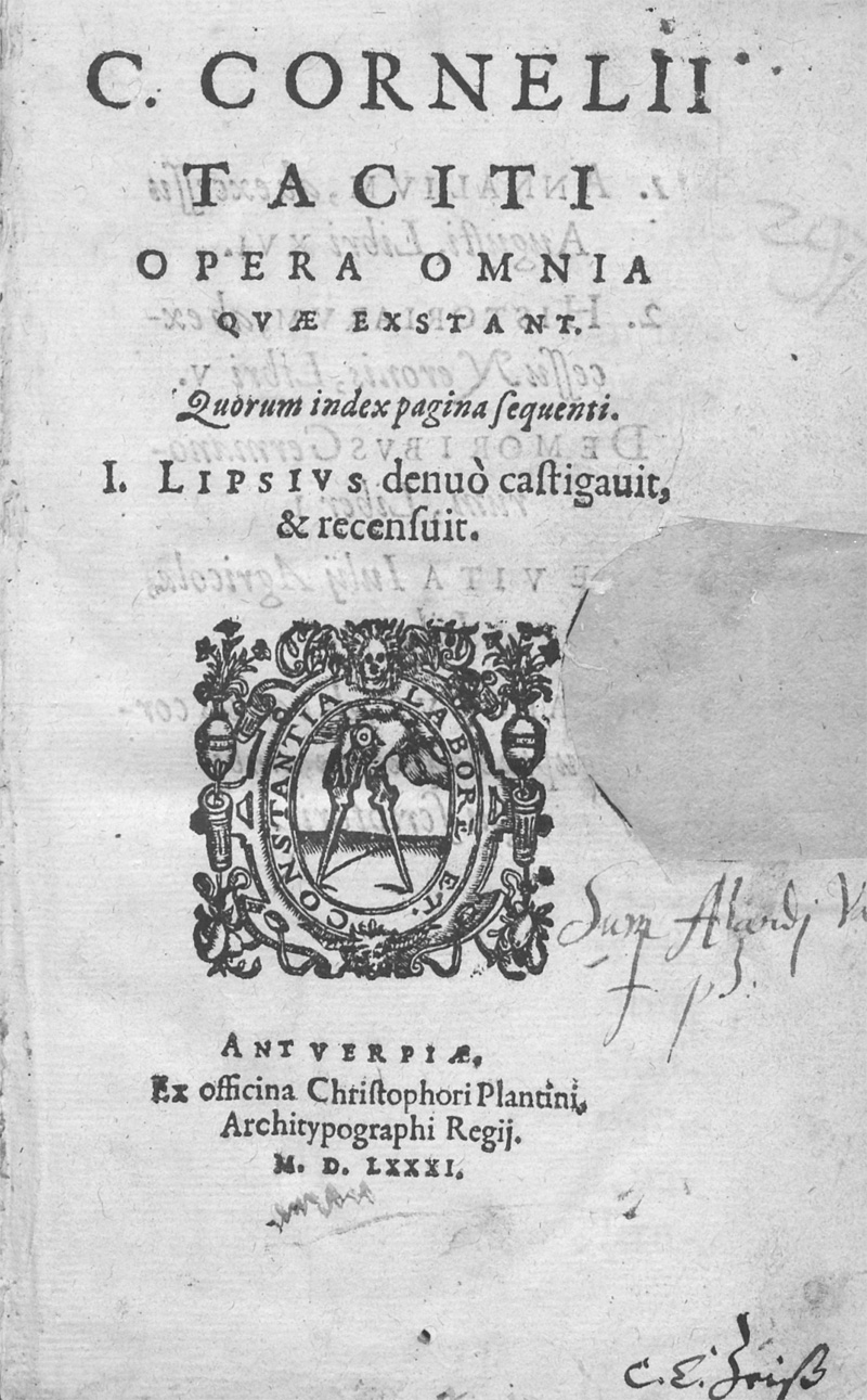 Lot 1143, Auction 128, Tacitus, Cornelus, Opera Omnia quae Exstant