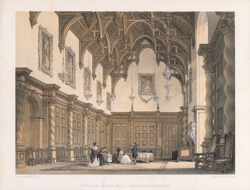 Lot 1218, Auction 128, Englische Schlösser, Sammlung von 58 farbigen Lithographien. England um 1880. - Verschiedene Raum-Darstellungen