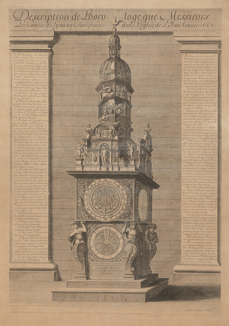 Lot 1274, Auction 128, Thurneysen, Johann Jakob, Description de L'Horloge que Messieurs les Comtes de Lyon ont fait faire dans l'Église S. Jean
