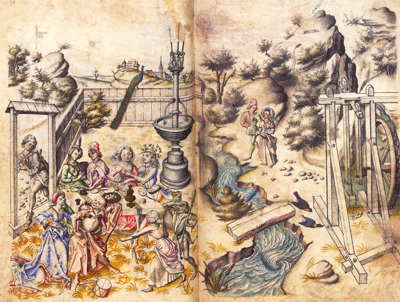 Lot 1353, Auction  128, mittelalterliche Hausbuch, Das, aus der Sammlung der Fürsten zu Waldburg Wolfegg