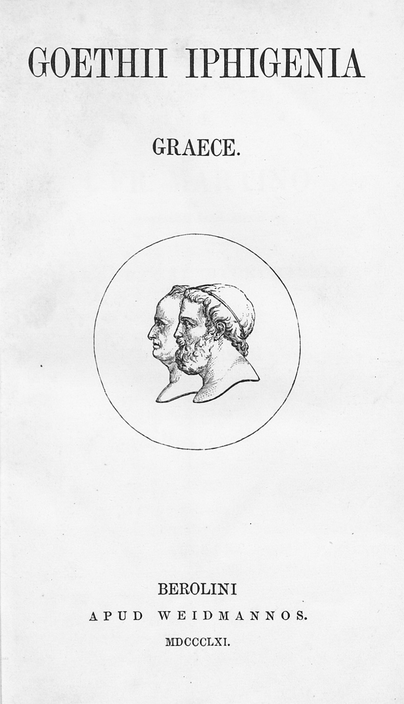 Lot 2044, Auction 128, Goethe, Johann Wolfgang von, Iphigenia graece