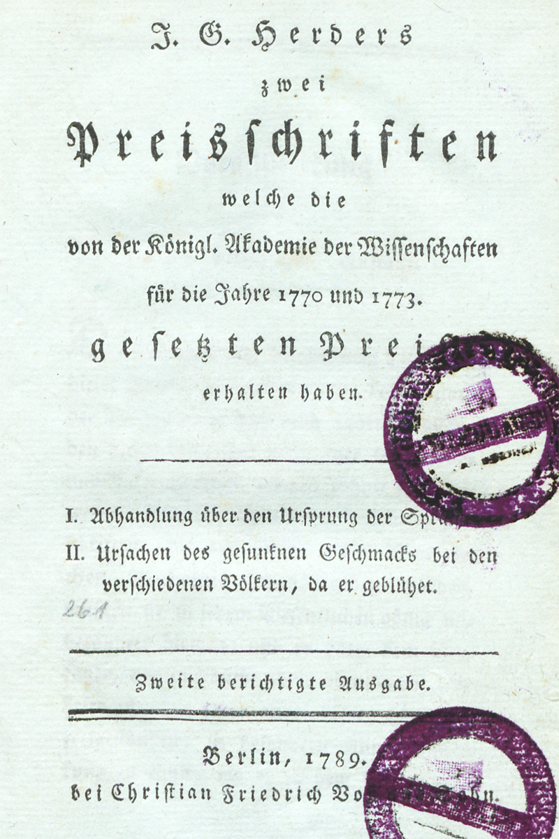 Lot 2052, Auction  128, Herder, Johann Gottfried, Zwei Preisschriften