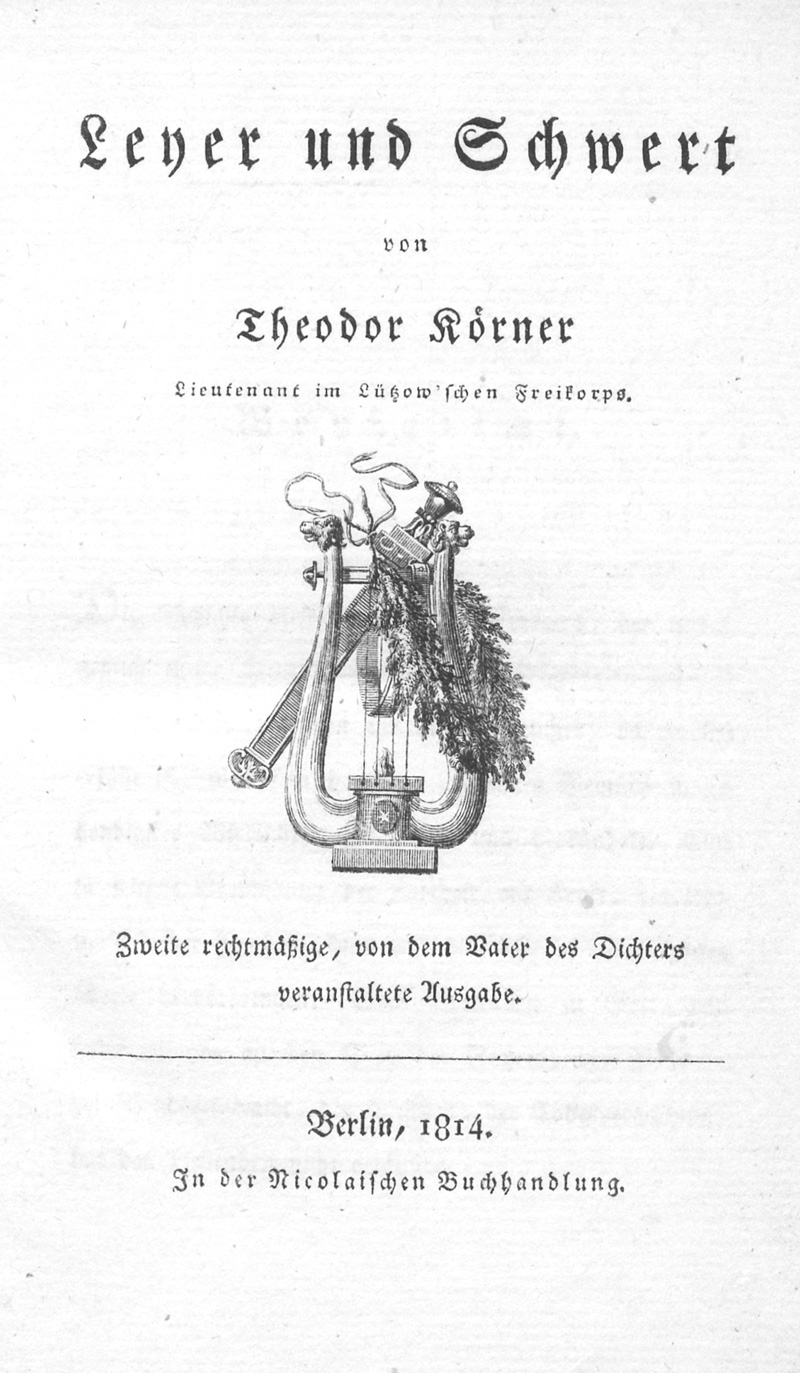 Lot 2069, Auction  128, Körner, Theodor, Leyer und Schwert (Zweite Auflage)