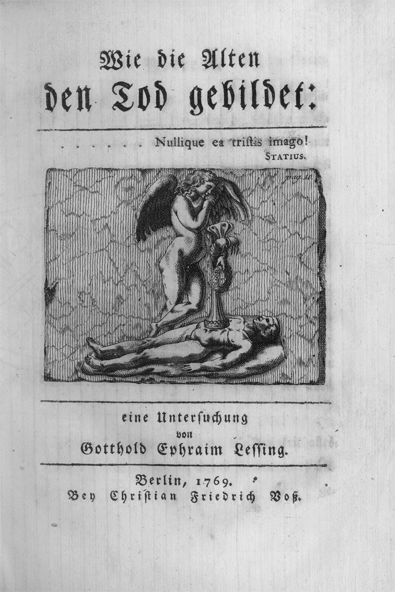 Lot 2075, Auction  128, Lessing, Gotthold Ephraim, Wie die Alten den Tod gebildet