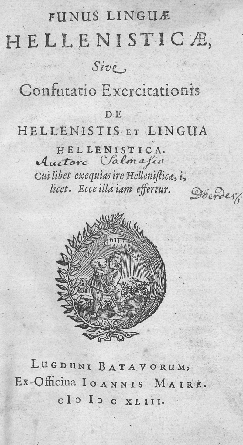 Lot 2127, Auction 128, Salmasius, Claudius, Funus linguae Hellenisticae