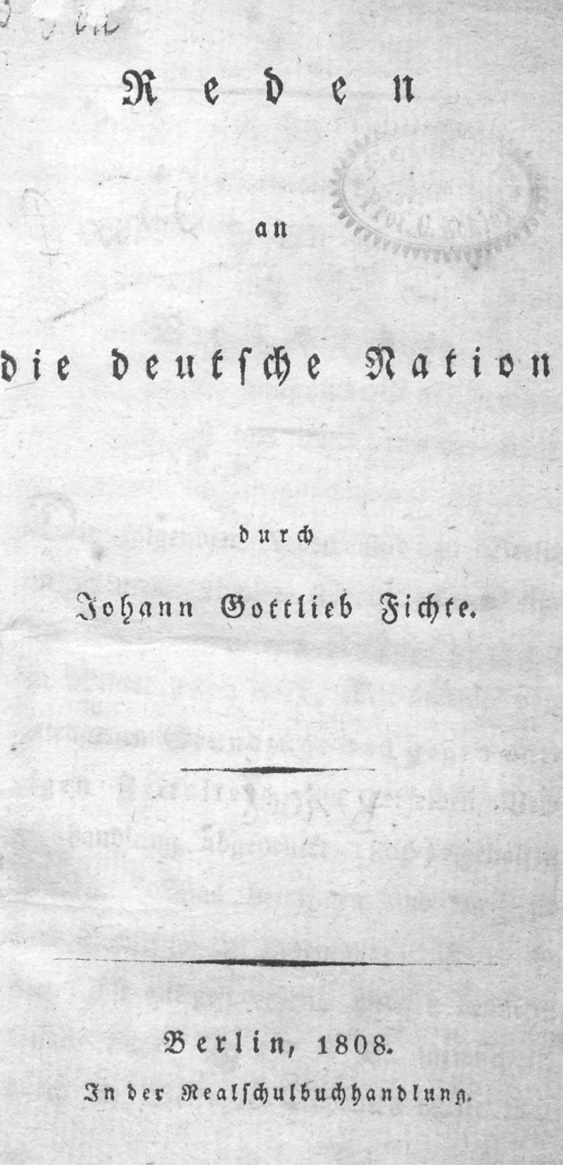 Lot 2167, Auction 128, Fichte, Johann Gottlieb, Reden an die deutsche Nation