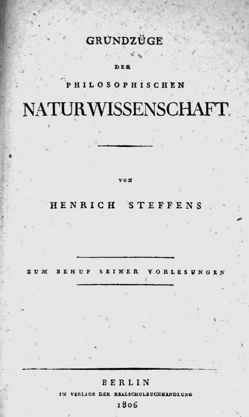 Lot 2173, Auction  128, Steffens, Heinrich, Grundzüge der philosophischen Naturwissenschaft. Berlin, Realschulbuchhandlung, 1806