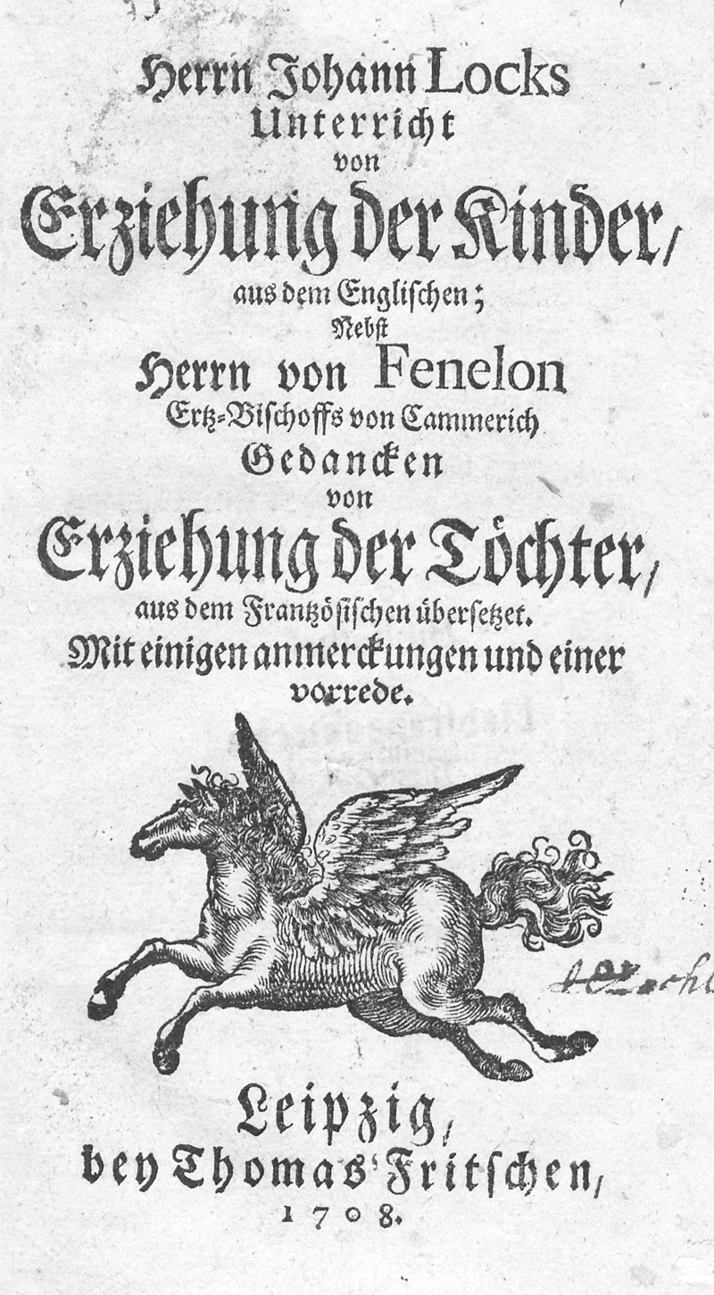 Lot 2176, Auction 128, Locke, John, Herrn Johann Locks Unterricht von Erziehung der Kinder