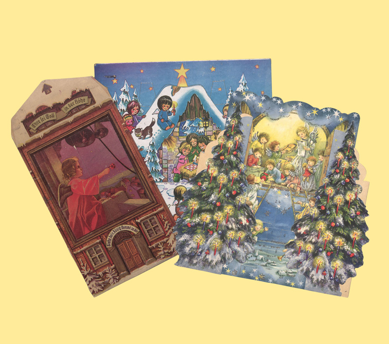 Lot 2190, Auction 128, Adventskalender, und Kulissenbilder mit Engels- und Krippenmotiven