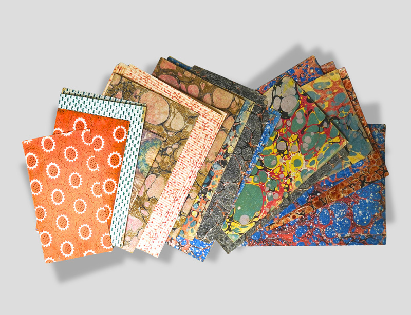 Lot 2192, Auction 128, Buntpapiere, Sammlung von 15 Buntpapieren