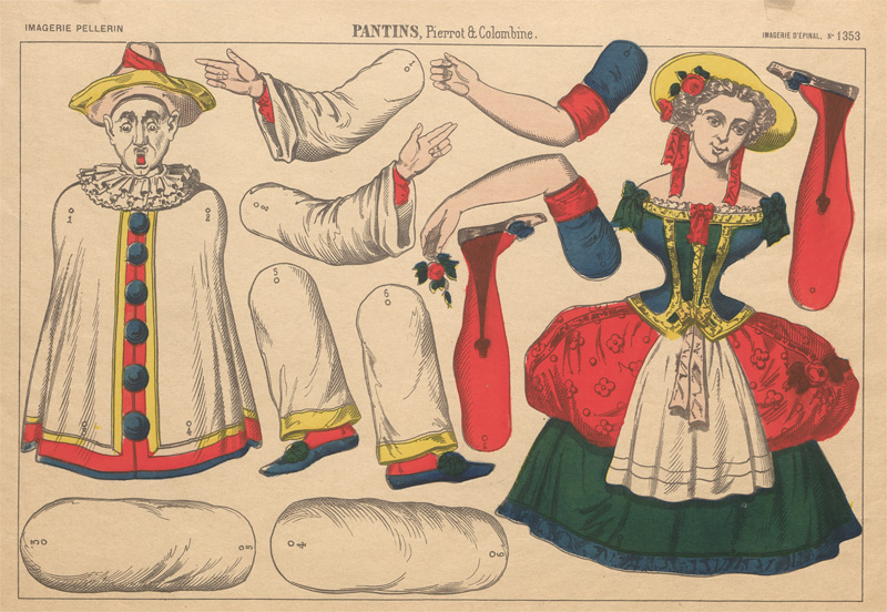 Lot 2203, Auction 128, Ankleidefiguren, 6 Blätter aus Bilderbögen für Kinder zum Ausschneiden
