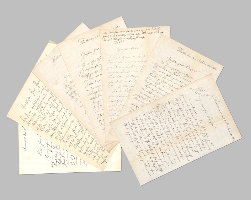 Lot 2311, Auction 128, Baudissin, Ulrich Graf von, 6 Briefe, davon 5 an den Verleger Carl Rümpler in Hannvover. 1863-1872
