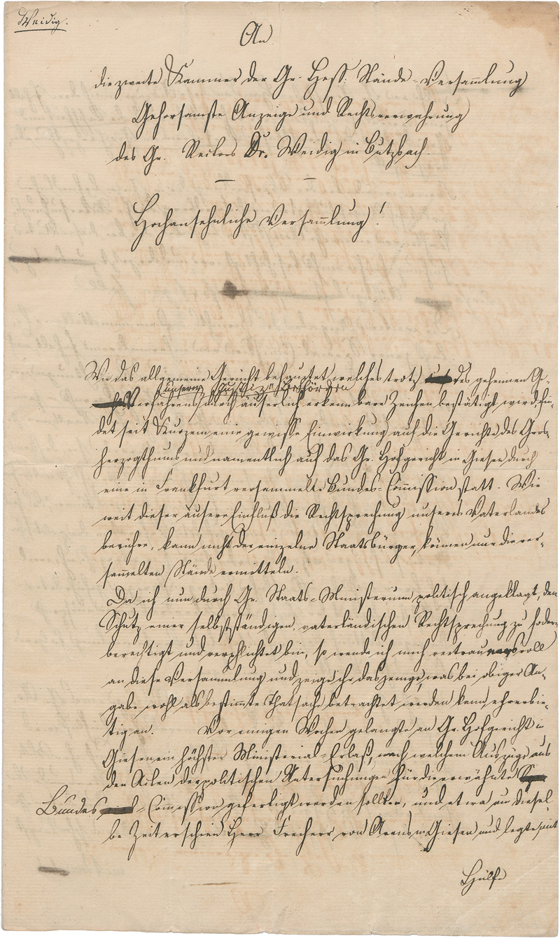 Lot 2317, Auction 128, Weidig, Friedrich Ludwig, Manuskript seiner Verteidigung gegen politische Anklagen. Butzbach 1833